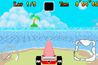 Patrick Star in Mario Kart: Super Circuit - Screenshot - Gameplay (World) - 240x160