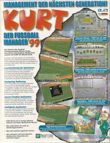 Kurt: Der Fussballmanager '99 - Box - Back (Germany) - 800x1035