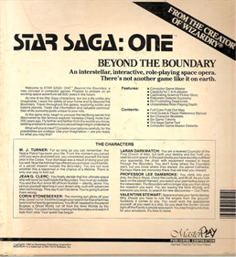Star Saga: One: Beyond the Boundary - Box - Back (United States) - 800x871