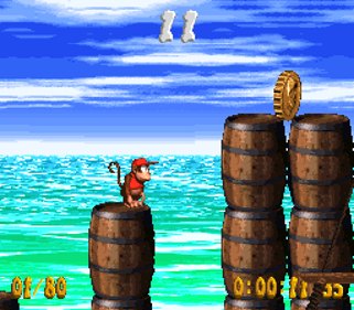 Donkey Kong Country 2: Bonus Bananza - Screenshot - Gameplay (World) - 256x224