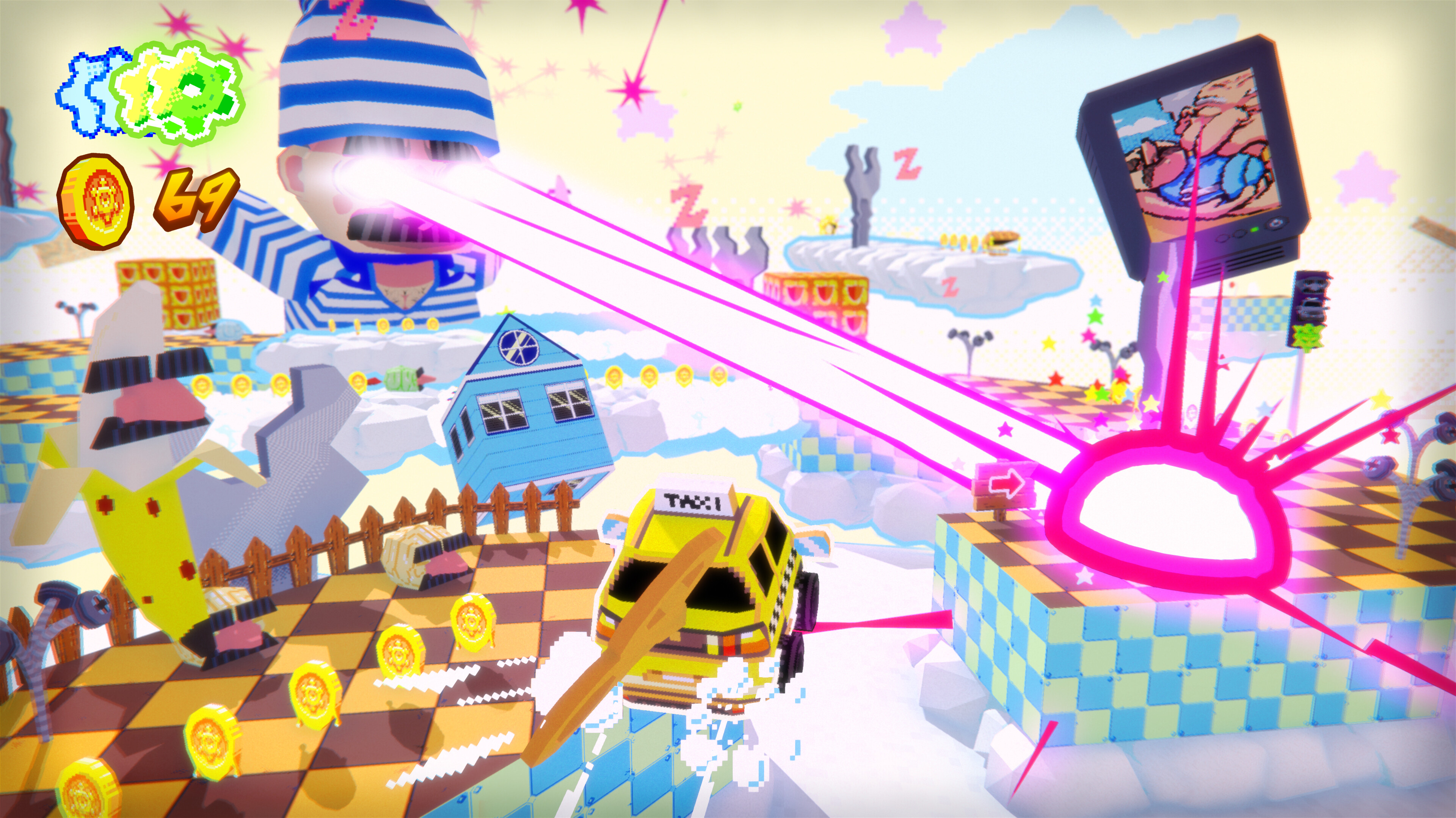 Illustration of Yellow Taxi Goes Vroom