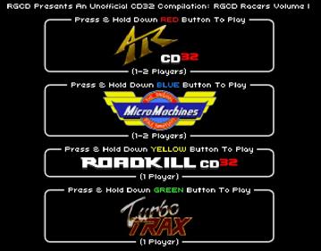 RGCD Racers Vol.1 - Screenshot - Game Select (null) - 670x523