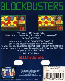 Blockbusters (TV Games) - Box - Back (Europe) - 923x1150