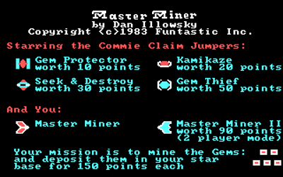 Master Miner - Screenshot - Game Title (null) - 320x200