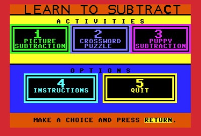 Learn to Subtract - Screenshot - Game Select (null) - 649x441
