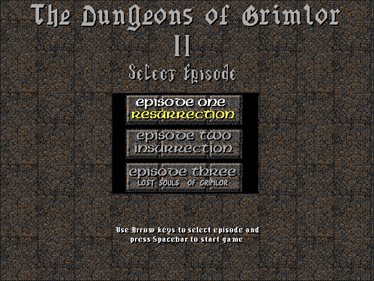 The Dungeons of Grimlor II - Screenshot - Game Select (null) - 640x480