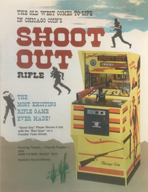 Shoot Out (chicago Coin) - Advertisement Flyer - Front (North America) - 1109x1433