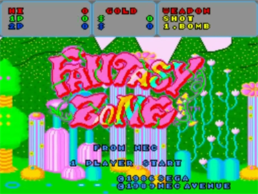 Fantasy Zone - Screenshot - Game Title (North America) - 640x480