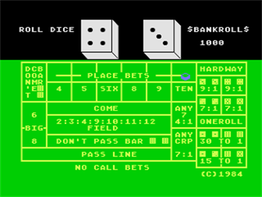 Craps Simulator - Screenshot - Gameplay (null) - 320x240