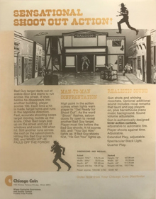 Shoot Out (chicago Coin) - Advertisement Flyer - Back (North America) - 1121x1430