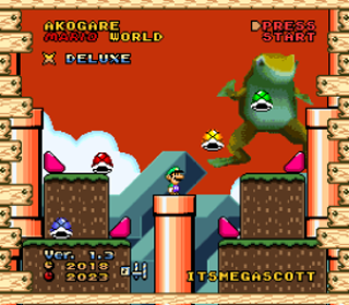 Akogare Mario World Deluxe - Screenshot - Game Title (World) - 274x240