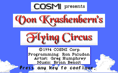 Manfred Von Krashenbern's Flying Circus - Screenshot - Game Title (null) - 320x200