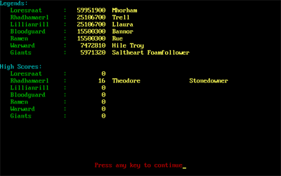 The Land - Screenshot - High Scores (null) - 640x400