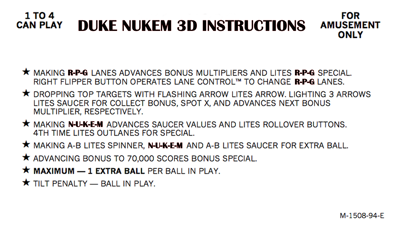 Duke Nukem 3D - Arcade - Controls Information (null) - 1280x720
