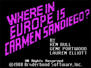 Where in Europe is Carmen Sandiego? - Screenshot - Game Title (null) - 640x480