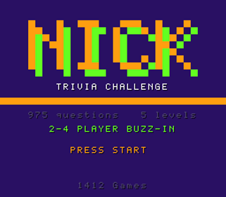 Nick Trivia Challenge - Screenshot - Game Title (World) - 256x224