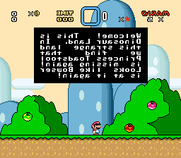 Illustration of Super Mario World: dlroW oiraM repuS
