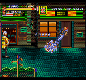 Bubsy in Streets of Rage 2 - Screenshot - Gameplay (World) - 256x240