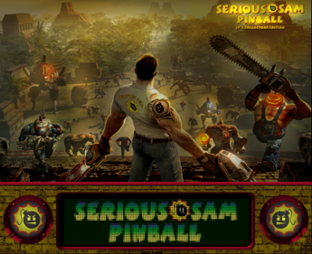 Serious Sam Pinball - Arcade - Marquee (World) - 763x621