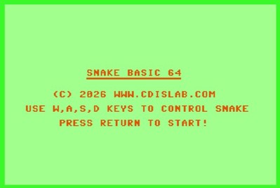 Snake Basic 64 - Screenshot - Game Title (null) - 621x419