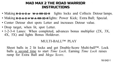 Mad Max 2: The Road Warrior - Arcade - Controls Information (null) - 1775x969