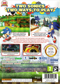 Sonic Generations - Box - Back (United Kingdom) - 518x726