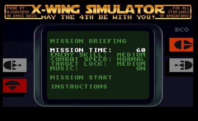 May the 4th Be With Your Amiga: X-Wing Simulator - Screenshot - Game Title (null) - 693x425