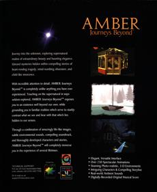 AMBER: Journeys Beyond - Box - Back (North America) - 800x977