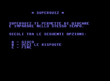 Superquiz - Screenshot - Game Select (Italy) - 659x488