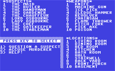 The Murder at Osbourne Castle - Screenshot - Gameplay (null) - 320x200