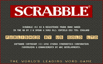 Original Scrabble: The World's Leading Word Game - Screenshot - Game Title (null) - 320x200