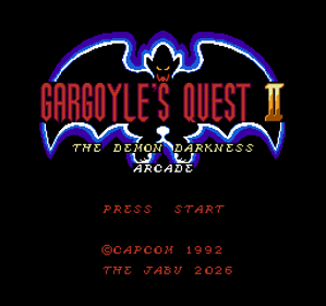 Gargoyle's Quest II: ARCADE - Screenshot - Game Title (World) - 256x240