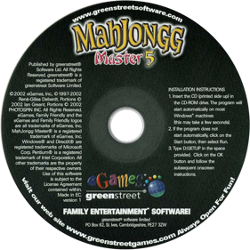 Mahjongg Master 5 - Disc (United Kingdom) - 800x800