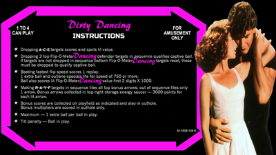 Dirty Dancing - Arcade - Controls Information (null) - 1920x1080