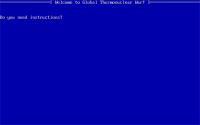 Global Thermonuclear War - Screenshot - Game Title (null) - 640x400