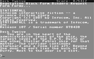 Stationfall - Screenshot - Game Title (null) - 320x200