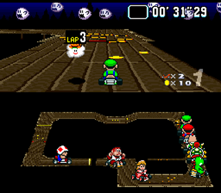 Super Mario Kart - Screenshot - Gameplay (null) - 256x224