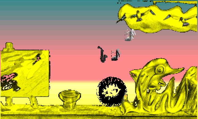 Illustration of Jomani’s Flying Saxofon