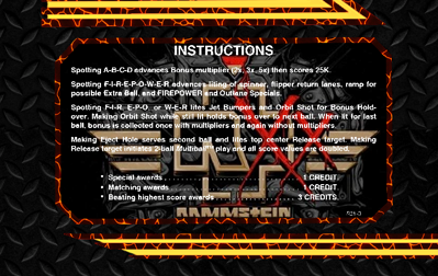 Rammstein: Fire and Power - Arcade - Controls Information (null) - 785x496