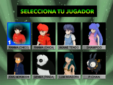 Ranma ½ Kart 64 - Screenshot - Game Select (South America) - 640x480