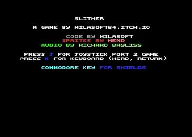 Slither (Milasoft64) - Screenshot - Game Title (null) - 687x490