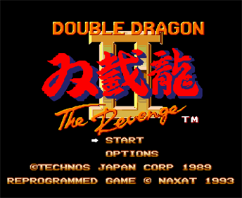 Double Dragon II: The Revenge - Screenshot - Game Title (Japan) - 862x703