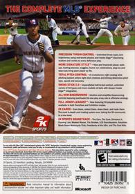 Major League Baseball 2K8 - Box - Back (North America) - 800x1147