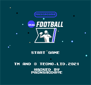 NCAA Football 2021: COVID Edition - Screenshot - Game Title (World) - 256x240