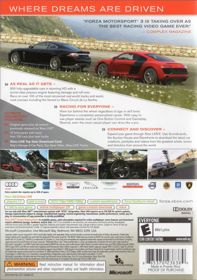 Forza Motorsport 3: Ultimate Collection - Box - Back (North America) - 563x800