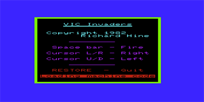 VIC Invaders - Screenshot - Game Title (Europe) - 568x284