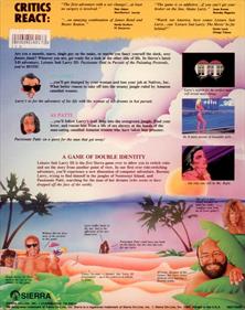 Leisure Suit Larry III: Passionate Patti in Pursuit of the Pulsating Pectorals - Box - Back (North America) - 800x1009
