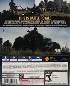 PUBG: Battlegrounds - Box - Back (North America) - 1177x1443