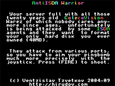 AntiISDA Warrior - Screenshot - Game Title (World) - 256x192