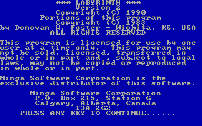 Labyrinth (1990) - Screenshot - Game Title (null) - 320x200
